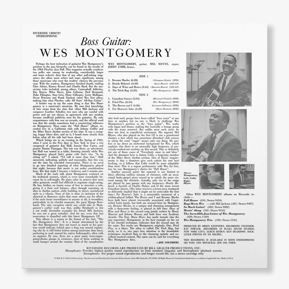 Wes Montgomery - Boss Guitar (Original Jazz Classics Series) - Image 4
