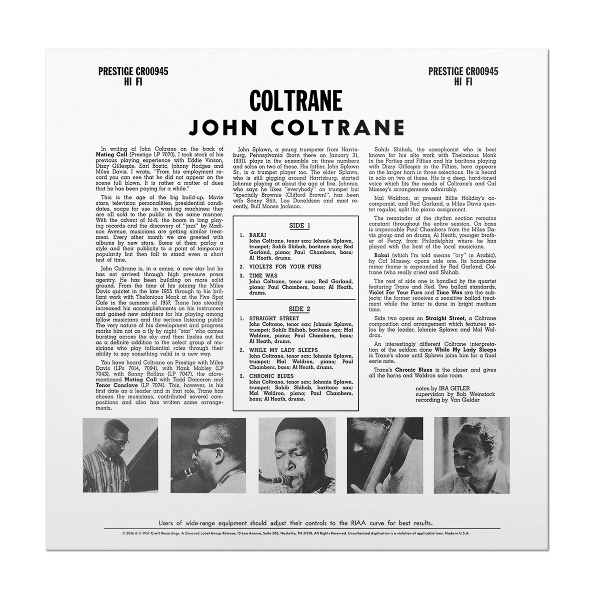 John Coltrane - Coltrane (Original Jazz Classics Series) - Image 4