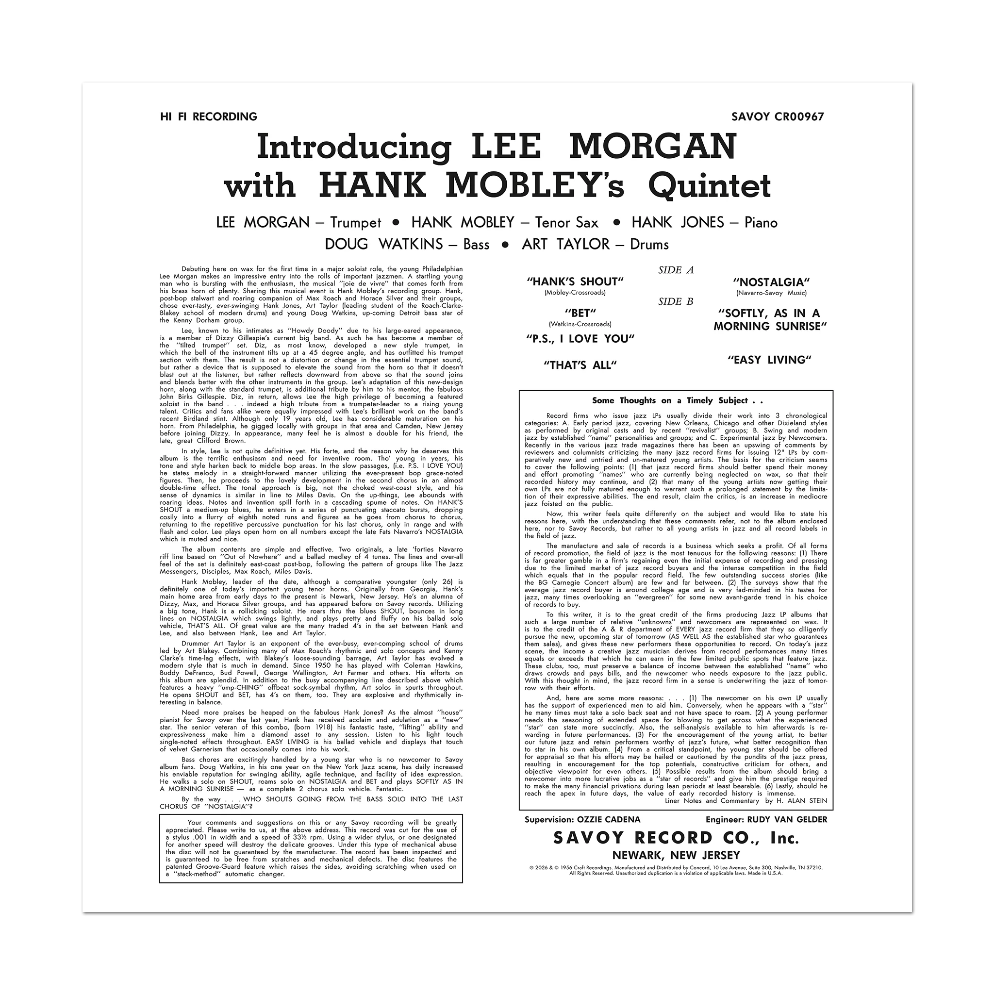 Lee Morgan - Introducing Lee Morgan (Original Jazz Classics Series) - Image 4