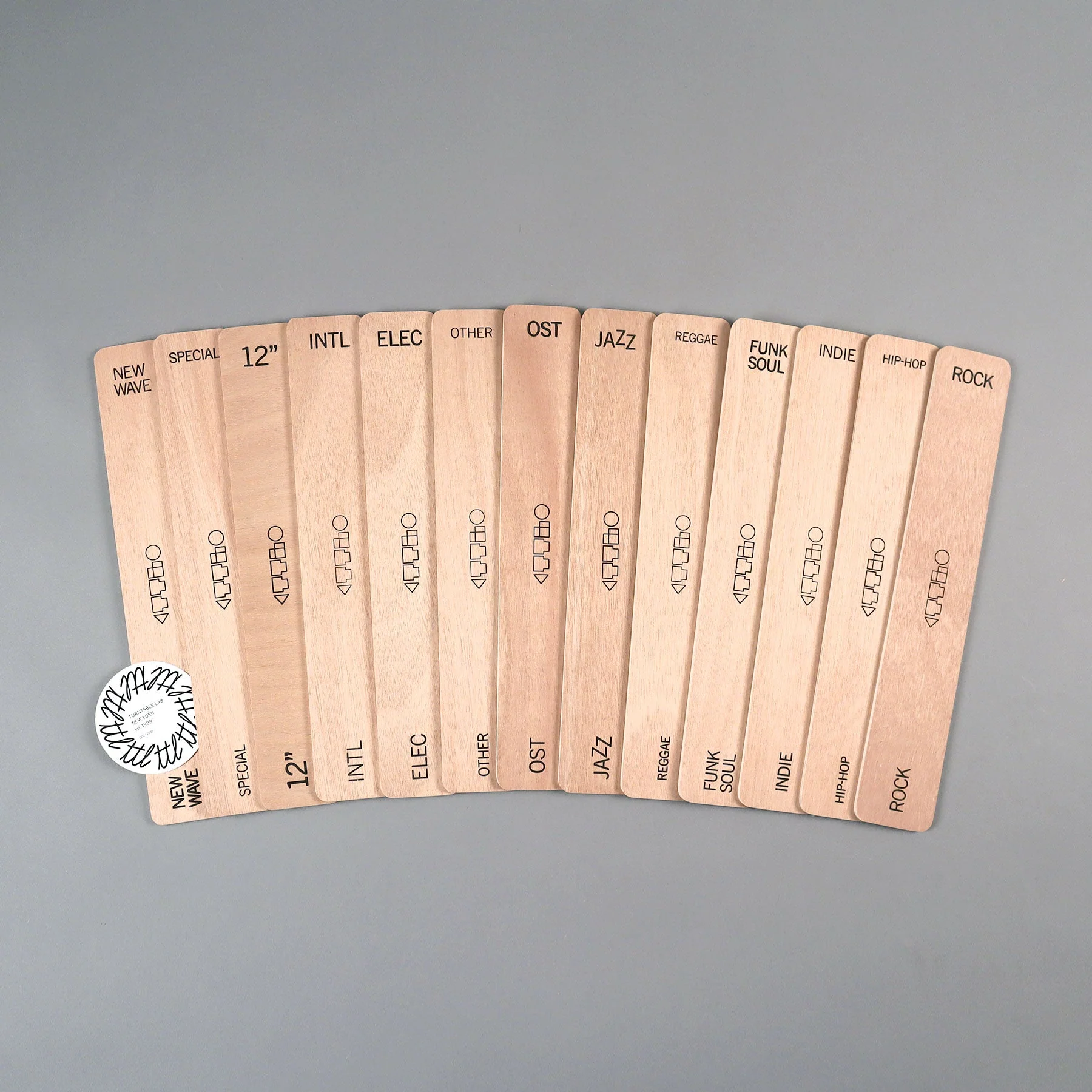 Wooden LP Dividers For Vinyl Records Genre - Image 2